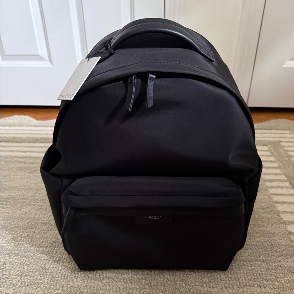 NWT Mina Baie Eli Backpack in Black/Black